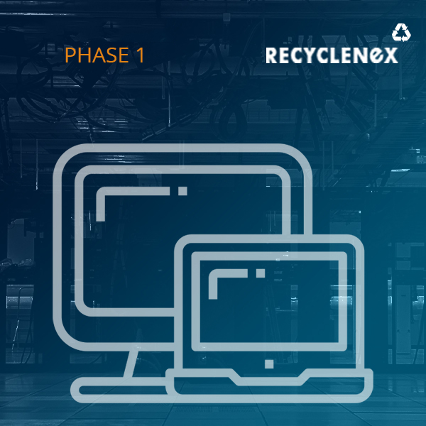 Step 1 of E Waste Recycling Process